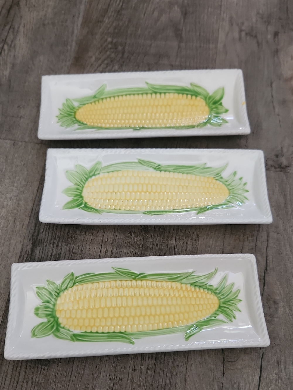 Corn Ear Ceramic Dish  Set of 3
